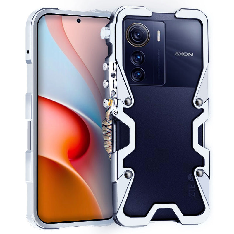 For ZTE Axon 50 Ultra Case Aluminium Alloy Mechanical Arm Anti-Fall Heat Dissipation Phone Cover For ZTE Axon 50 Ultra Case Aluminium Alloy Mechanical Arm Anti-Fall Heat Dissipation Phone Cover